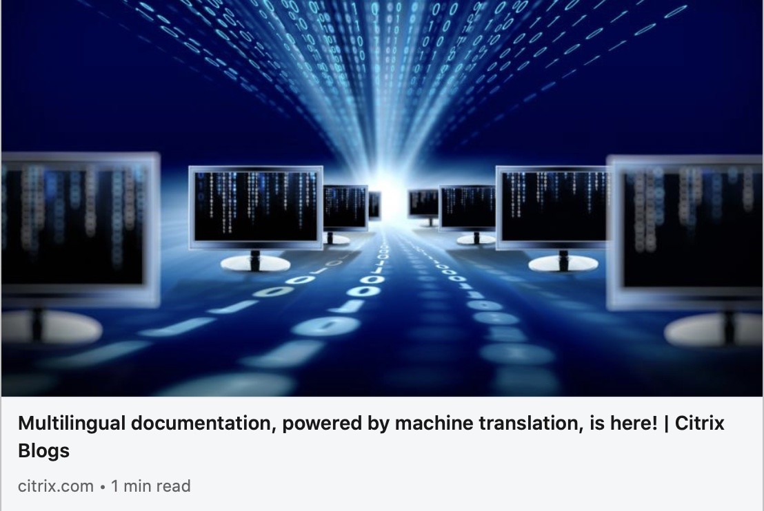 Multilingual documentation, powered by machine translation, is here!